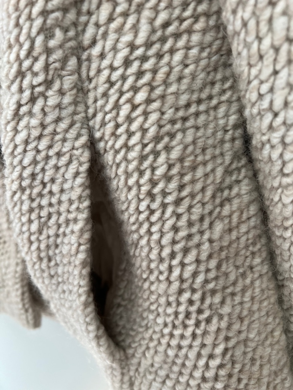 Eileen Fisher Wool Blend Chunky Knit Coatigan in Light Taupe Size M - Picture 6 of 17